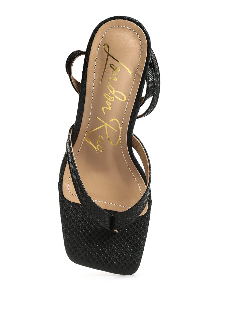 Celty Ankle Strap Spool Heel Sandals