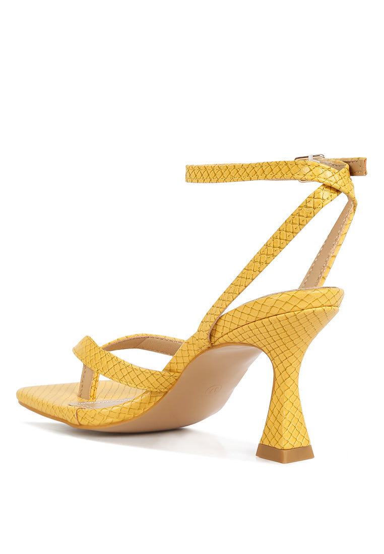 Celty Ankle Strap Spool Heel Sandals