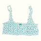 Blue French Romantic pointelle cotton made matching bralette set