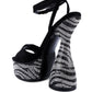 Backstage Rhinestone Embellished Ultra High Platform Sandals