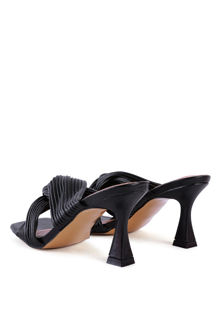 Battle Ex Corss Pleated Strap Slip On Sandals