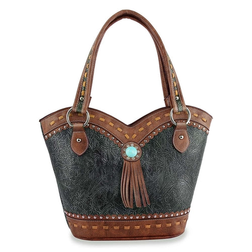 Western Style Embossed Handbag