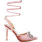 Big Treat Rhinestone Embellished Lace Up Sandals