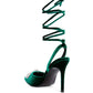 Big Treat Rhinestone Embellished Lace Up Sandals