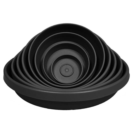 Bloem STT0800 8 in. Terra Plant Saucer Tray, Black