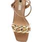 Bottom Kiss Chain Strap Italian Block Heel Sandals