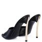 Bottoms Up Strappy Slip On Stiletto Heels