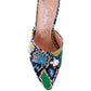 Bottoms Up Strappy Slip On Stiletto Heels