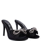 Brag In Rhinestone Embellished Bow Satin Heels