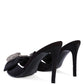 Brag In Rhinestone Embellished Bow Satin Heels