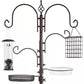 Complete Bird Feeder Set with Bronze Metal Stand Suet Water Bowl Tube