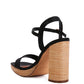 Buxor Woven Textured High Block Heeled Sandals