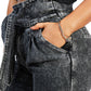 Bow Together Washed Denim Pants