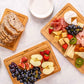 Wooden Cutting Boards for Kitchen with Juice Groove and Handles