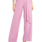 Belted Tie Wide Leg Pants