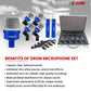 5Core Drum Mic Kit 7 Pcs Kick BassTom Snare Dynamic Microphone