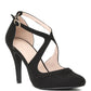 Close Toe Cross Strap Heel Sandals