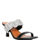 Cherry Blossom Diamante Ruche Strap Sandals