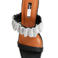Cherry Blossom Diamante Ruche Strap Sandals