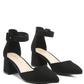 Nymph Faux Leather Low Block Heel Sandals