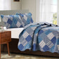 Jennifer 3 Piece Quilt Set - Blue