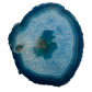 Agate Thin Serving Plate with SILVER Trim