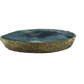 Agate Thick Decorative Platter with Gold Trim