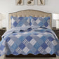 Jennifer 3 Piece Quilt Set - Blue