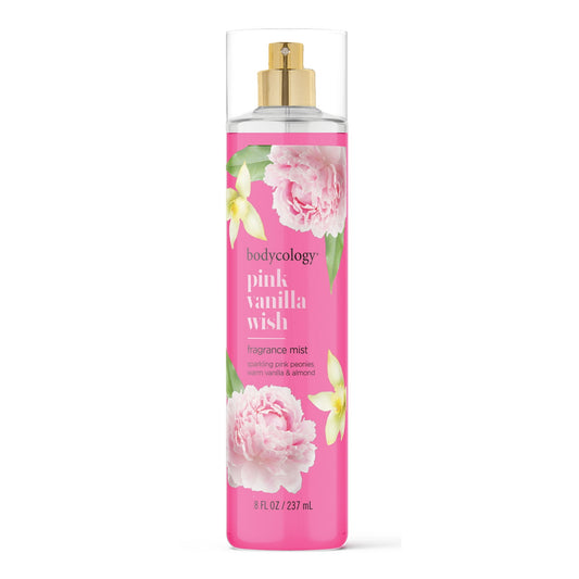 Bodycology Pink Vanilla Wish 8 Oz, Fragrance Mist Spray For Women