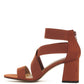 Benicia Elastic Strappy Block Heel Sandals