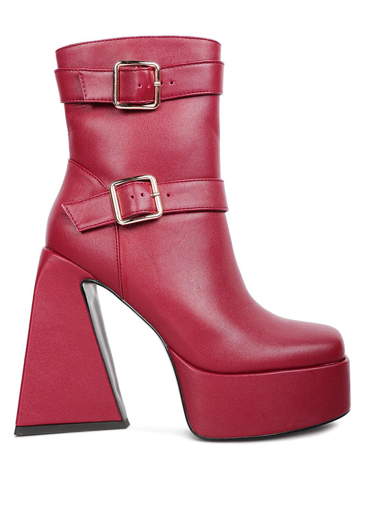 Hot Cocoa High Platform Ankle Boots