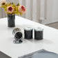 Exquisite Three Glass Canister Set, Black Crushed Diamond Glass