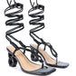 Cassino Strappy Lace Up Sandals