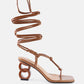 Cassino Strappy Lace Up Sandals
