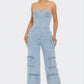 Stretch Denim Jumpsuit