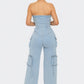Stretch Denim Jumpsuit