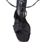 Chasm Satin Ruched Strap Tie Up Sandals