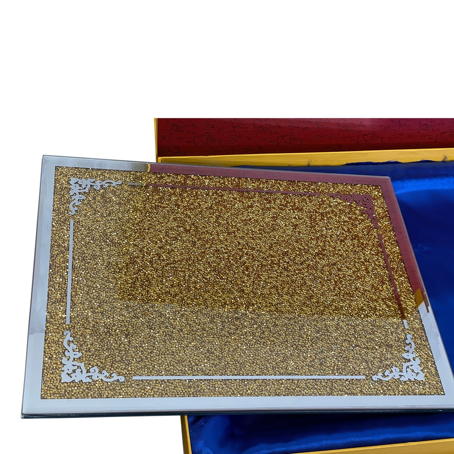 Gold Crushed Diamond Chopping Board in Gift Box