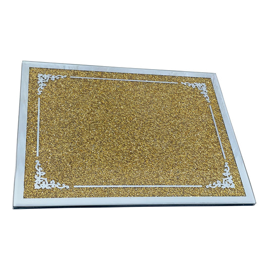 Gold Crushed Diamond Chopping Board in Gift Box