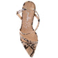 Cherry Tart Snake Print Spool Heel Sandals
