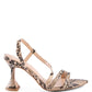 Cherry Tart Snake Print Spool Heel Sandals