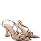 Cherry Tart Snake Print Spool Heel Sandals