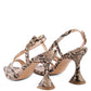 Cherry Tart Snake Print Spool Heel Sandals