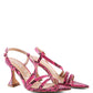 Cherry Tart Snake Print Spool Heel Sandals