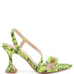 Cherry Tart Snake Print Spool Heel Sandals