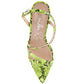 Cherry Tart Snake Print Spool Heel Sandals
