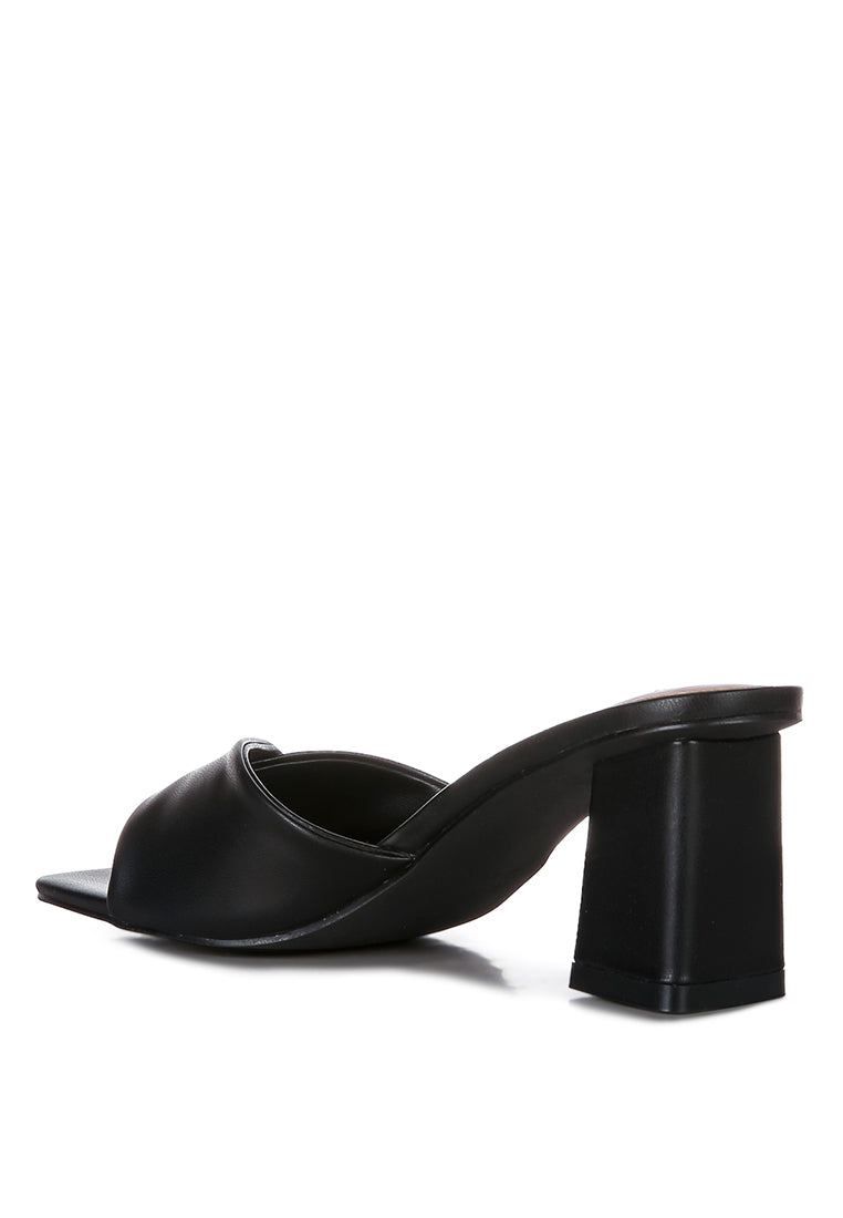 Cityscape Block Heel Slip-On Sandals