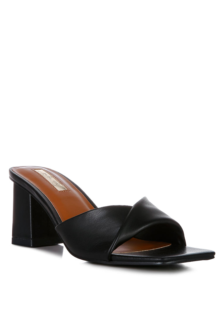 Cityscape Block Heel Slip-On Sandals