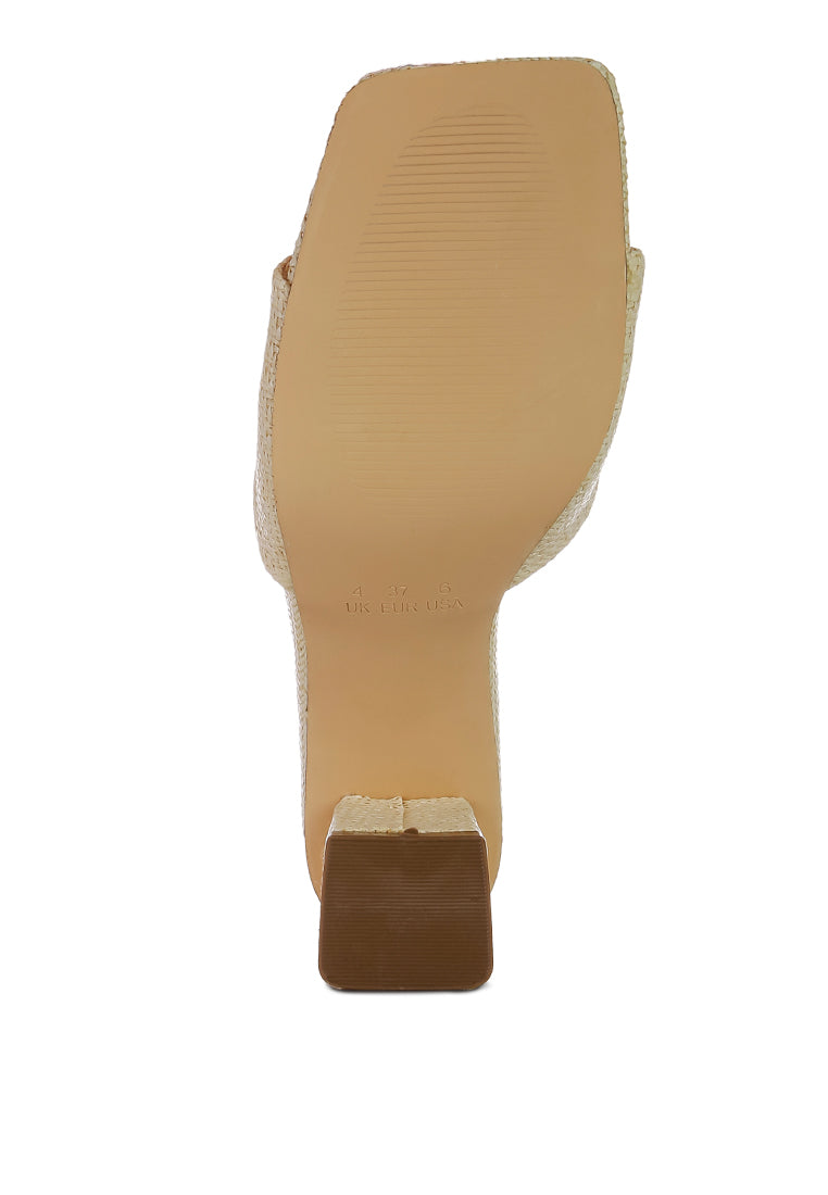 Cityscape Block Heel Slip-On Sandals