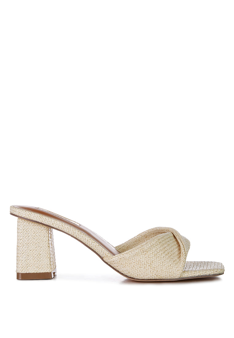 Cityscape Block Heel Slip-On Sandals